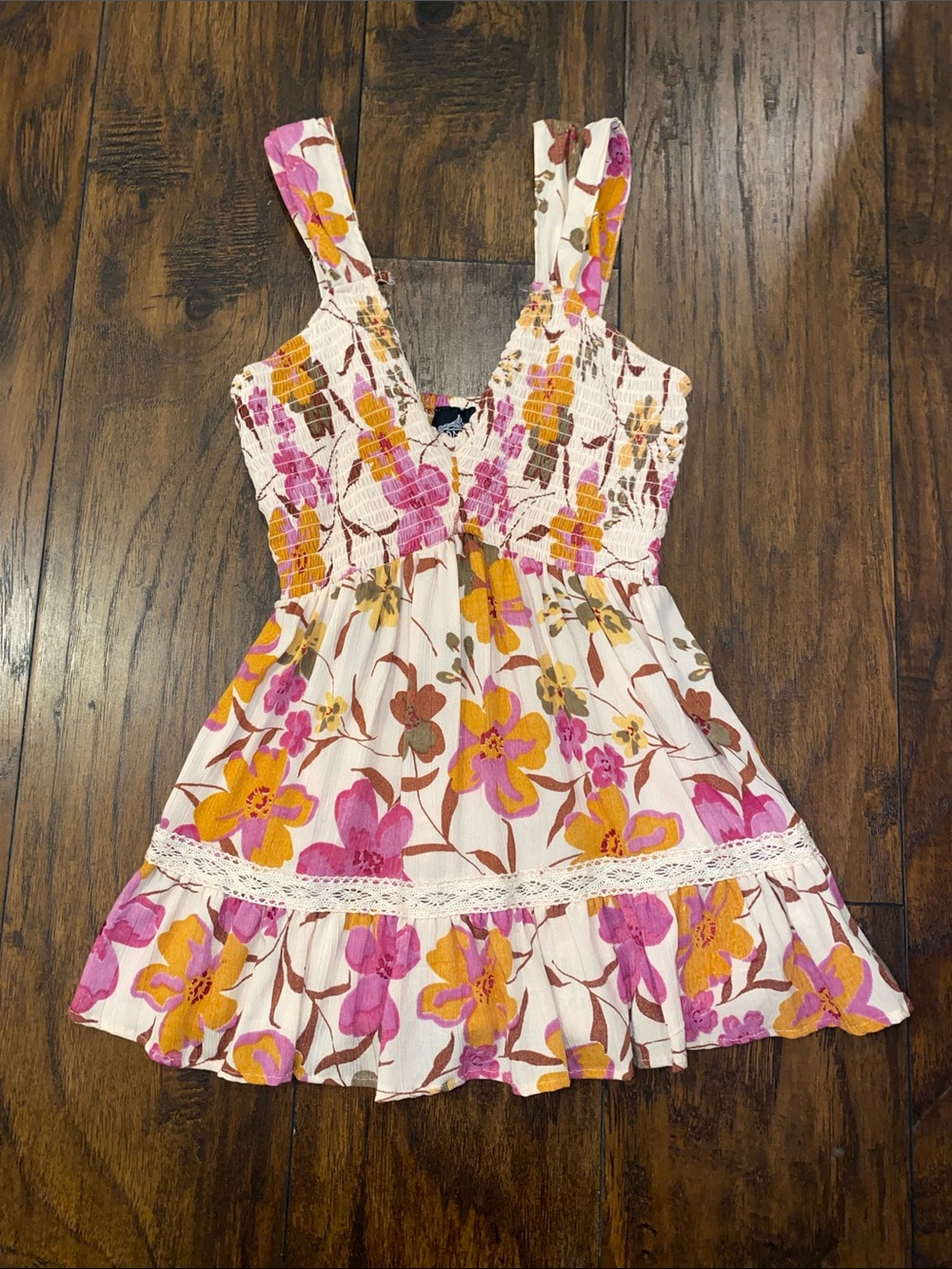 Angie Smocked V-Neck Tank